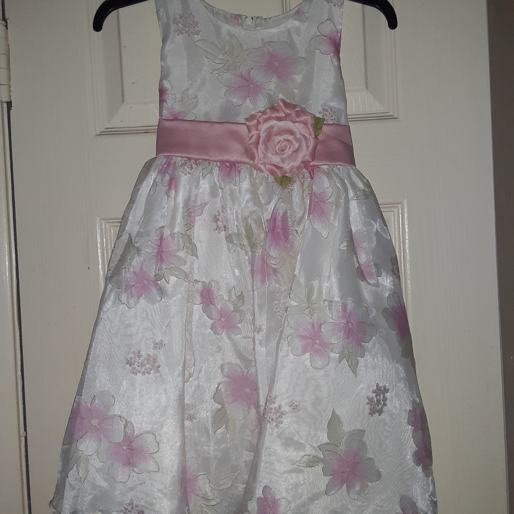 Good Girl Pink and Ivory Girls dress